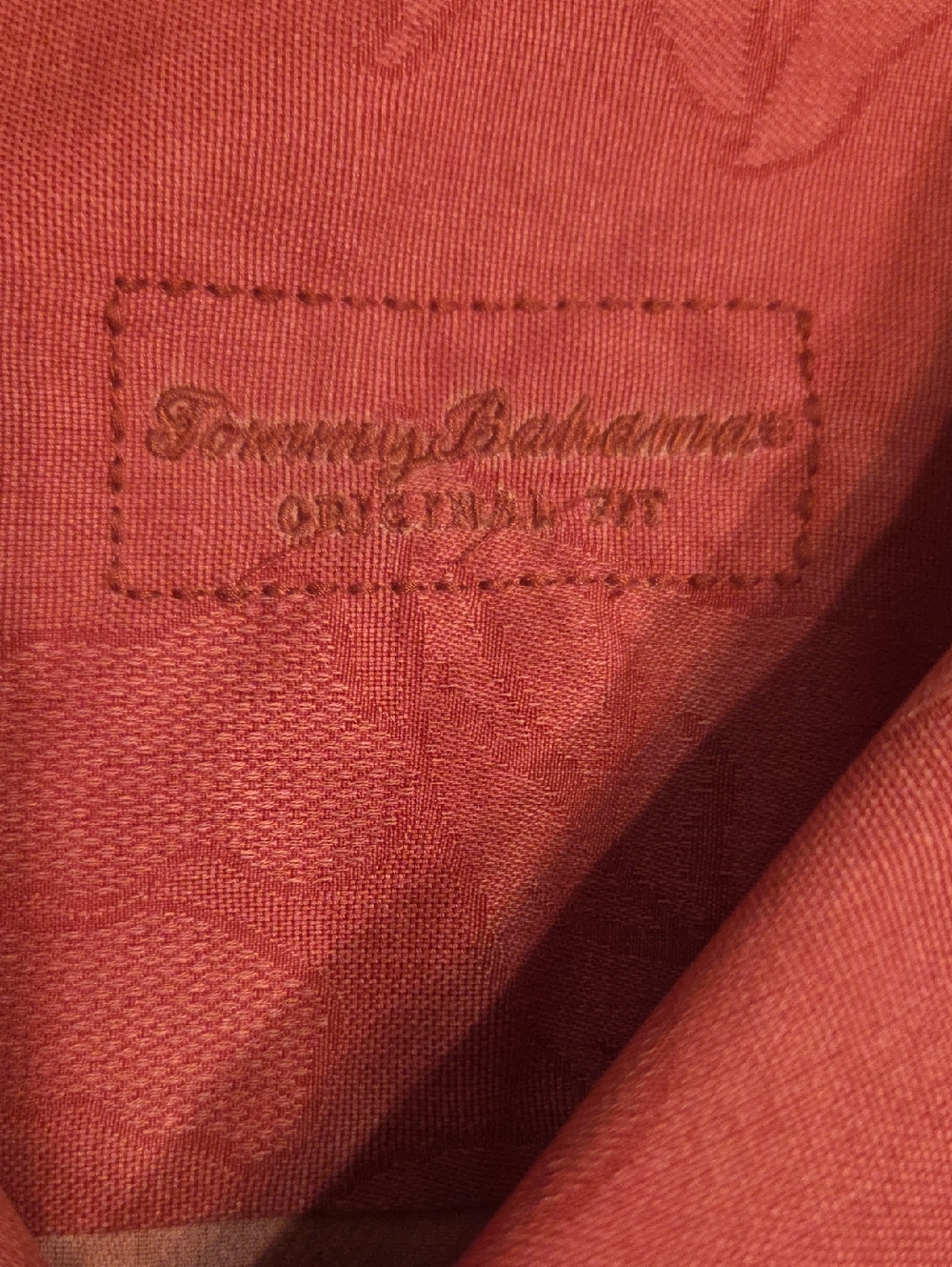 Tommy Bahama Large Dusty Coral 100% Silk Button Down Floral Island Shirt XL - Picture 5 of 9